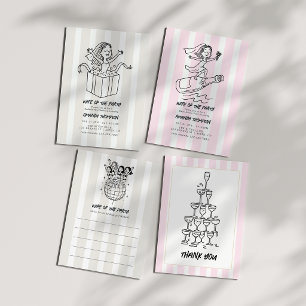 Chic Doodle Wife of the Party Bachelorette Weekend Invitation