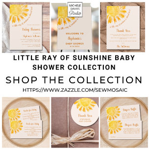 Papier Budget Ray of Sunshine Boho Baby shower Invitation