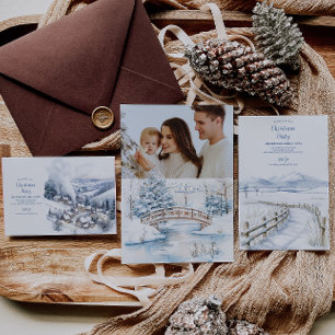 Watercolor Christmas Winter Wonderland Invitation