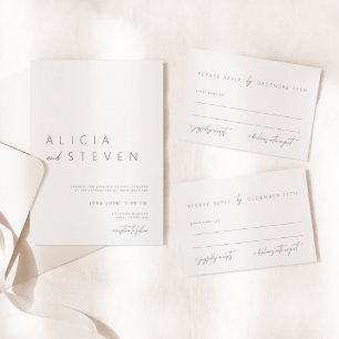 Elegant Minimalist Wedding Details Enclosure Card