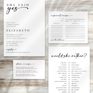 Minimalist Modern Script Bridal Shower Invitation