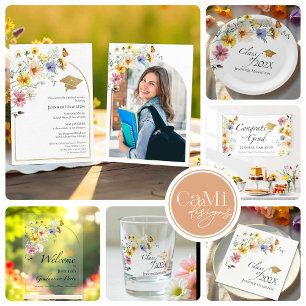 Wildflower Medical Nursing School Graduation Party Invitation