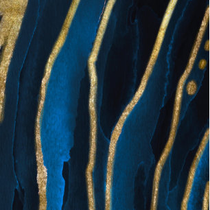 Invitation Mariage de l'agate bleu et or de la marine