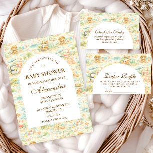 Cute Tropical Animal Party Baby Shower Napkin