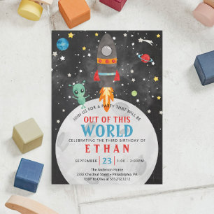 Outer Space Birthday Invitation - Any Age