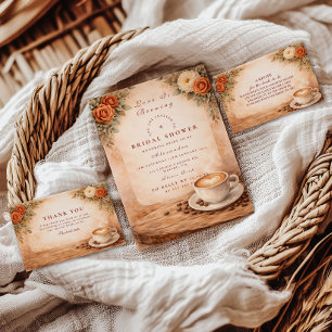 Autumn Latte Love Bridal Shower Invitation