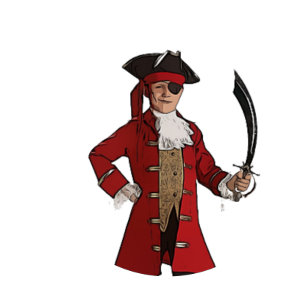 Pirate Nautical Blue Boy Bunting Flags
