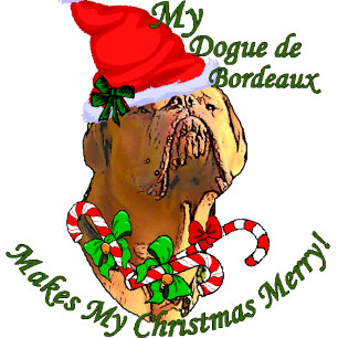 Dogue de Bordeaux Christmas Gifts Holiday Card