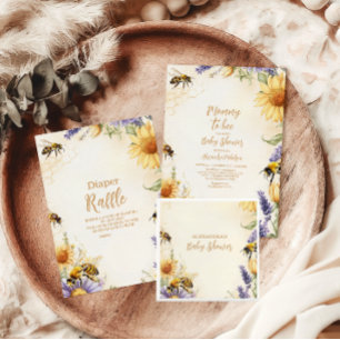 Mommy to Bee Wildflowers Baby Shower Invitation