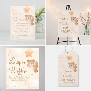 Bearly Wait Mommy Bear Animal Cub Baby Shower Invitation