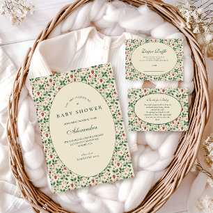 Strawberry Cottage Garden Baby Shower Napkin