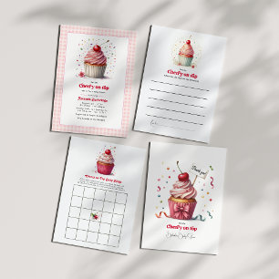 Cherry On Top Baby Shower Bingo Game