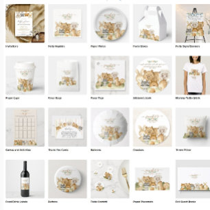 Watercolor Brush Forest Baby Animals Diaper Raffle Enclosure Card