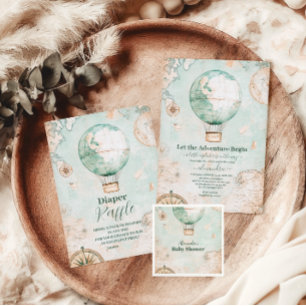 Adventure Awaits Gender Neutral Baby Shower Invitation