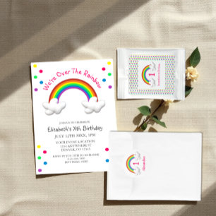 Rainbow Colourful Birthday Invitation