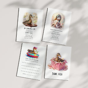 The Quacktail Club Mallard Lake Bachelorette Photo Thank You Card