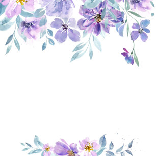 Invitation Périwinkle Lilac Peony Wreath Couples Douche