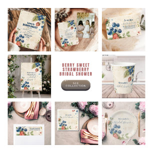 Boho Berry Sweet Strawberry Bridal Shower  Enclosure Card