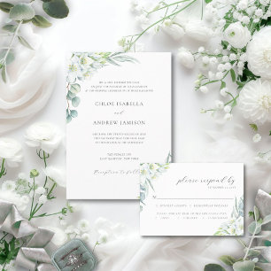 Invitation Elegant Eucalyptus Greenery Christian Wedding