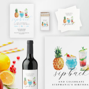 Summer Celebration Fruit Cocktail Birthday Party