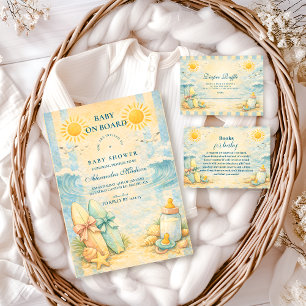 Sunny Surf Vibes Baby Shower Dipper Raffle Enclosure Card