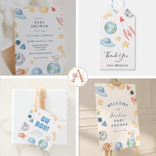 Space Astronaut Drive-By Baby Shower Invitation