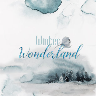 Blue Winter Wonderland Wedding Invitations