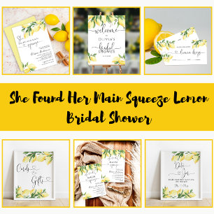 She found her Main Squeeze Lemon Bridal Shower Invitation