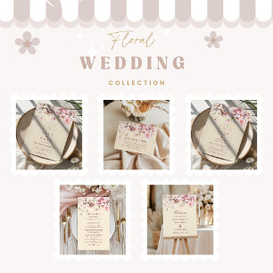 Romantic Spring Blossom Wedding Invitation