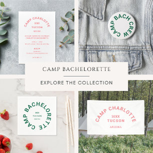 Camp Bach Crew Forest Green Bachelorette Party 2 Inch Round Button