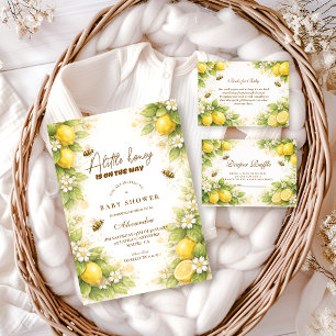 Sunny Lemon Honey Bee Diapper Raffle Enclosure Card