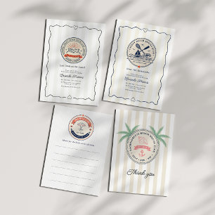 Game Set Bachelorette Preppy Tennis Beach Club Invitation