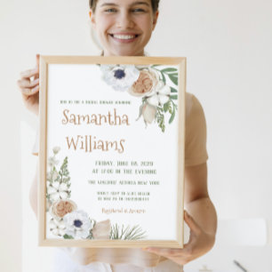 Invitation Baby shower de coton végétal d'hiver