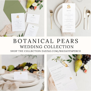 Minimalist Perfect Pear Wedding Invitation