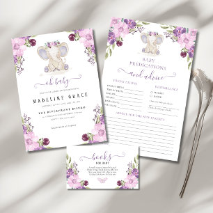 Mommy or Daddy Elephant Girl Baby Shower Game