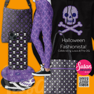 Designer Halloween, Louis V ORANGE! Kitchen Towel