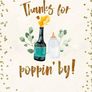 Popping Bottles Diaper Raffle  Enclosure Card
