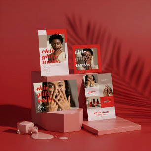 Modern Nail Salon Business Photo Social & QR Code Tote Bag