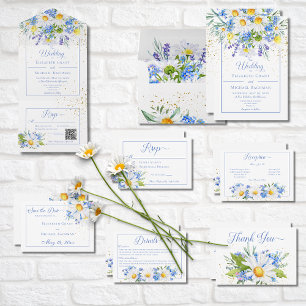Field Flowers Bouquet Save the Date Card