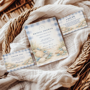 Elegant Seaside Shell Bridal Shower Napkin