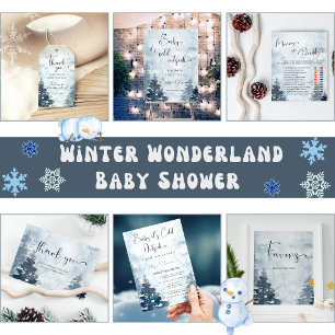 Winter forest It's Cold Outside baby shower  Invitation