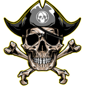 Invitation Thème Pirate Party Skull and Bones
