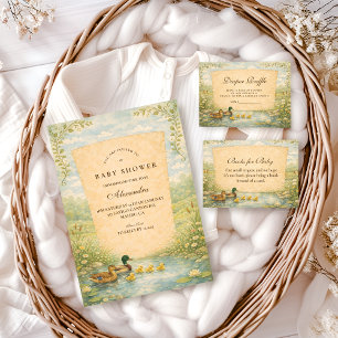 Woodland Duck Baby Shower Invitation