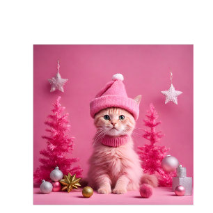 Ginger Cat Lover at Pink Christmas Sweet Heart Ceramic Ornament