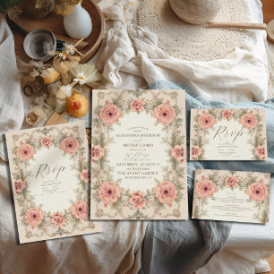 Flora Vintage Art Nouveau Wedding Save The Date