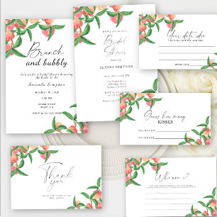 Watercolor peaches wedding seating chart