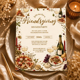 Serviette En Papier Chic Pizza & Prosecco Friendsgiving