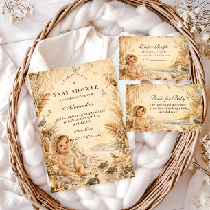 Elegant Beach Boho Baby Shower Invitation