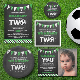All-star Soccer Ball 2nd Birthday Invitation