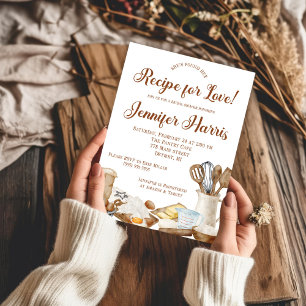 She's Found her Recipe for Love! Bridal Shower Poster